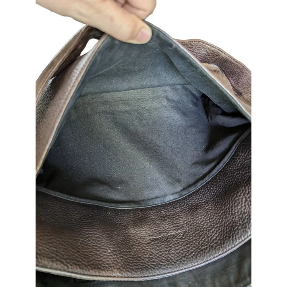 Eddie Bauer Genuine Pebble Leather Laptop Bag, Messenger Bag, Tote